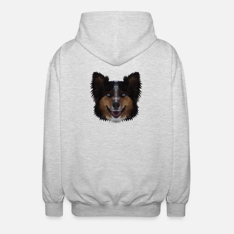 Polygone Chien - Veste à capuche unisexe - gris clair chiné
