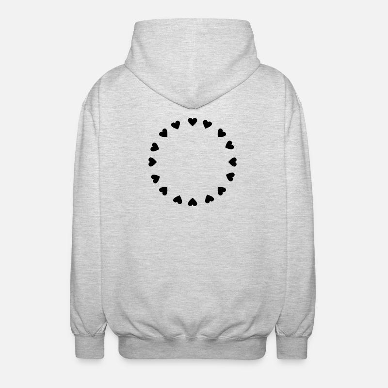 Cercle des cœurs - Veste à capuche unisexe - gris clair chiné