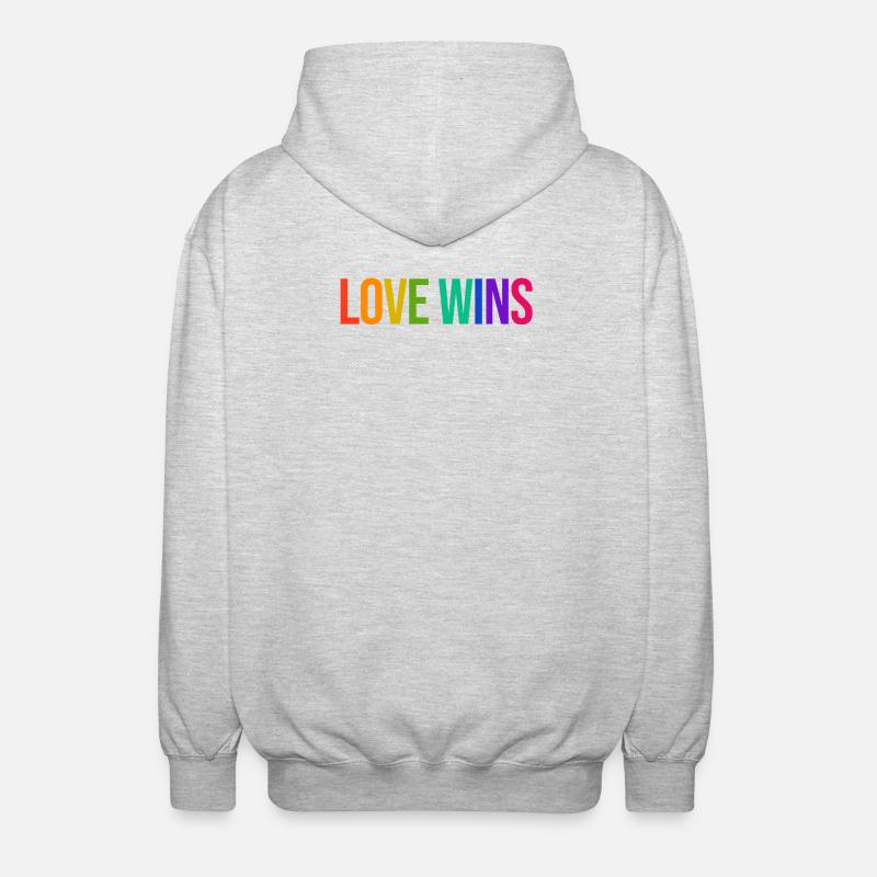 Rainbow Lgbt Equality Statement Pride - Unisex Hooded Jacket - light heather grey