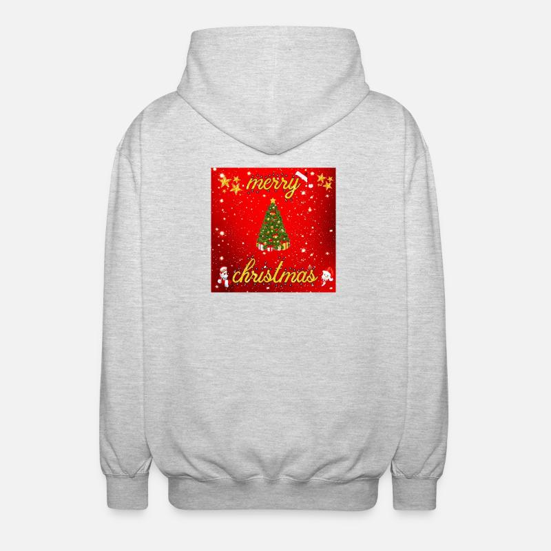 Joyeux Noël version 2 - Veste à capuche unisexe - gris clair chiné