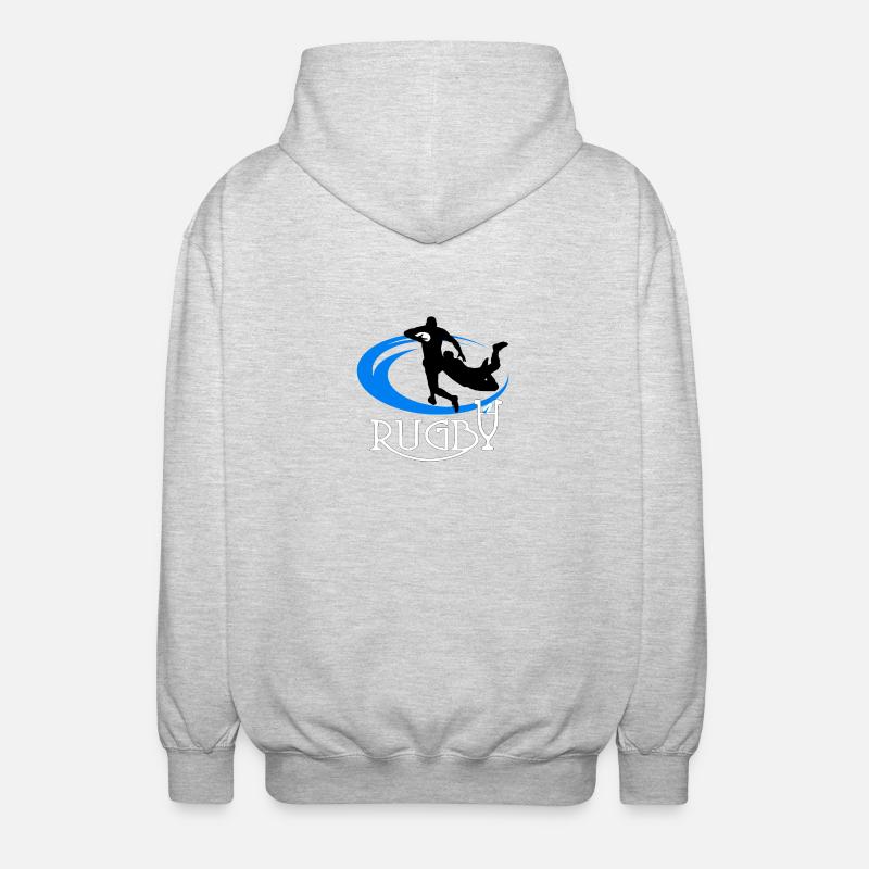 Rugby - Unisex Kapuzenjacke - Hellgrau meliert