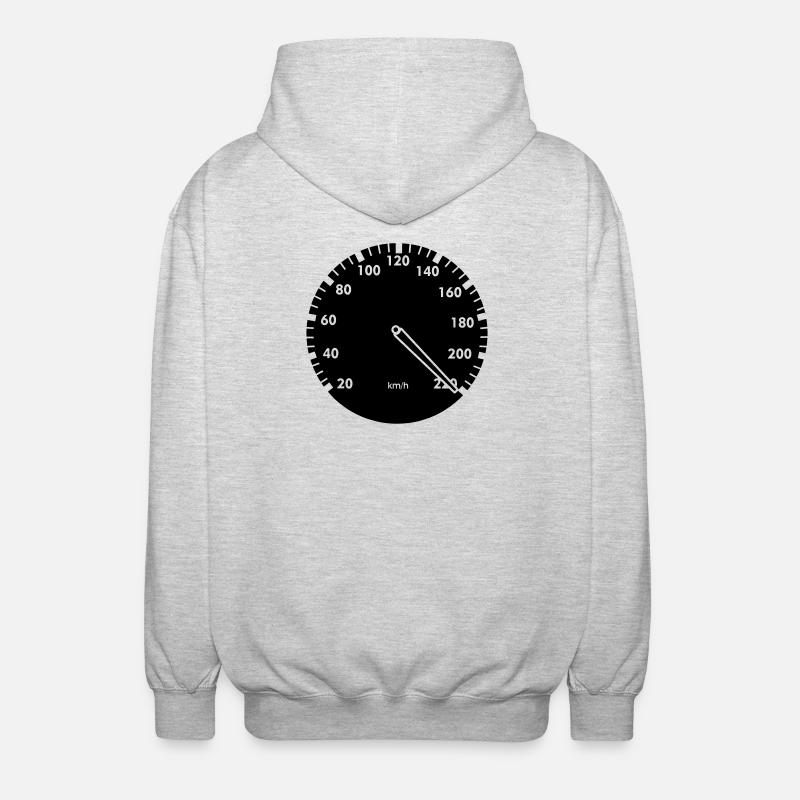 Tacho Auto - Unisex Kapuzenjacke - Hellgrau meliert