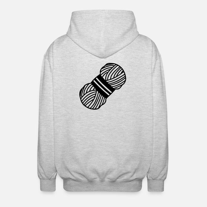 Wolle knoten oder häkeln - Unisex Kapuzenjacke - Hellgrau meliert