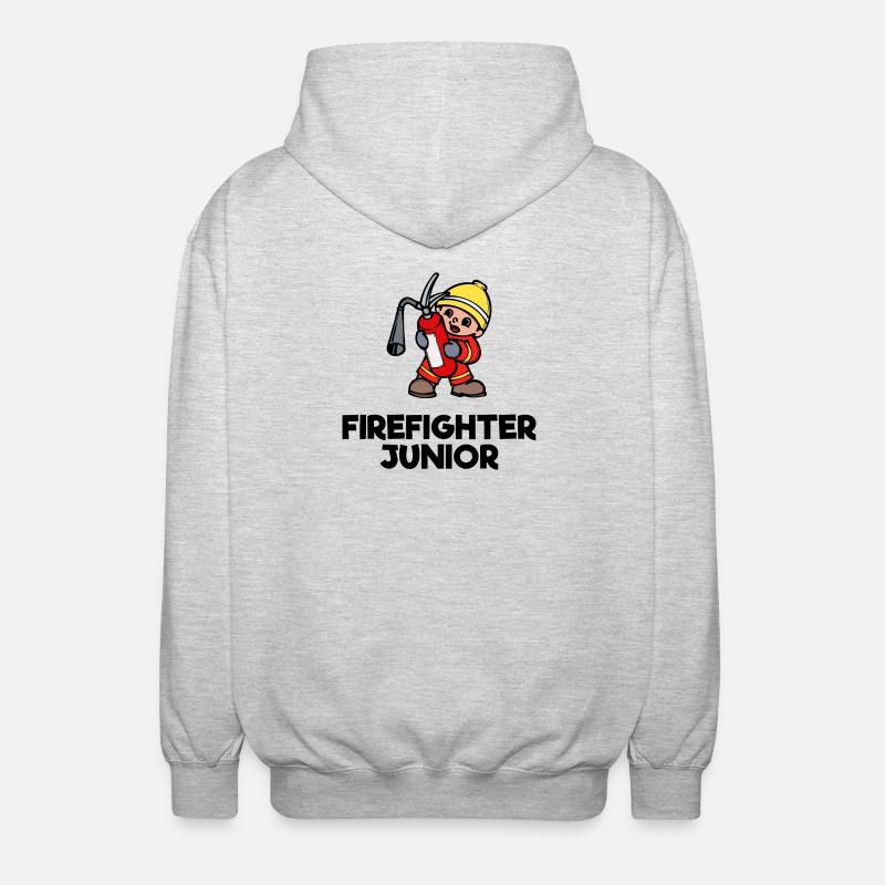 Freiwillige Feuerwehr Lebensretter Statement - Unisex Kapuzenjacke - Hellgrau meliert