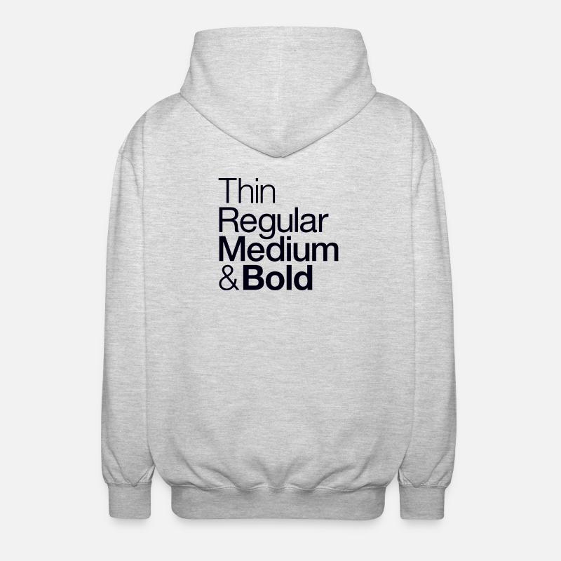 Typographe - Typographie - Design - Veste à capuche unisexe - gris clair chiné