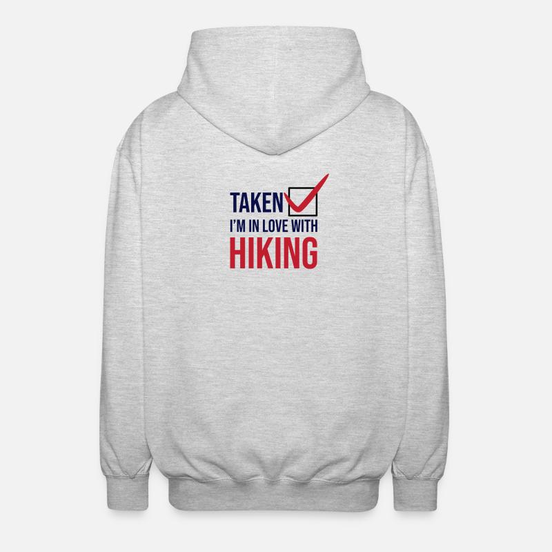 Wanderwege Klettern Wandern Wanderer Statement - Unisex Kapuzenjacke - Hellgrau meliert
