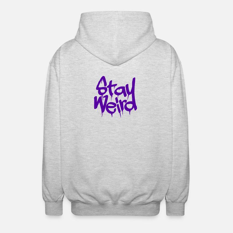 RESTEZ BIZARRE VIOLET - Veste à capuche unisexe - gris clair chiné