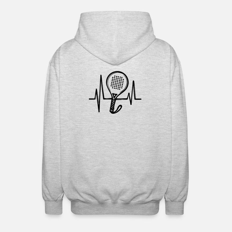 Racket Sport Training Padel Padel - Unisex Hooded Jacket - light heather grey