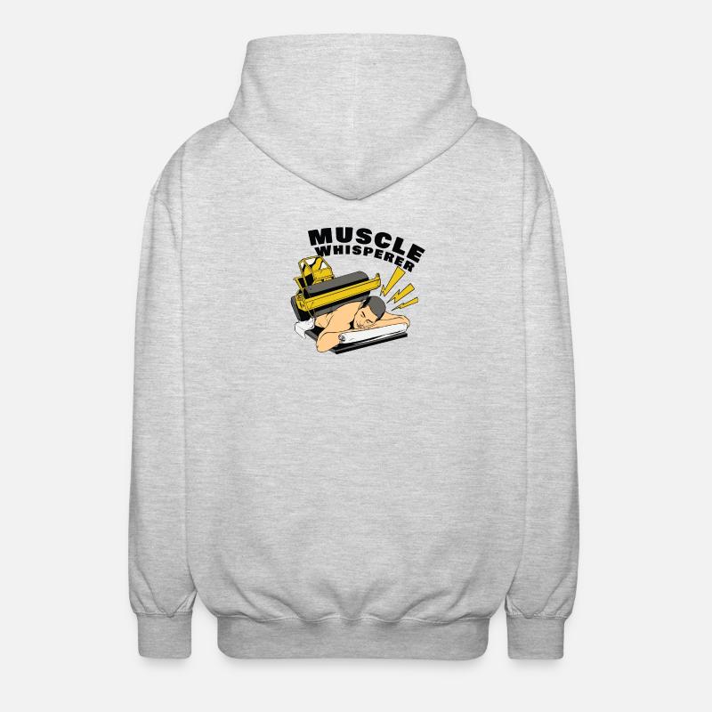 Muskel Flüsterer - Unisex Kapuzenjacke - Hellgrau meliert