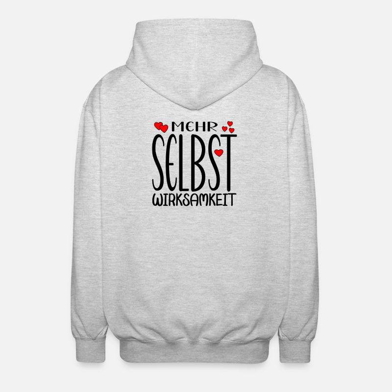 Selbstwirksamkeit - Unisex Kapuzenjacke - Hellgrau meliert