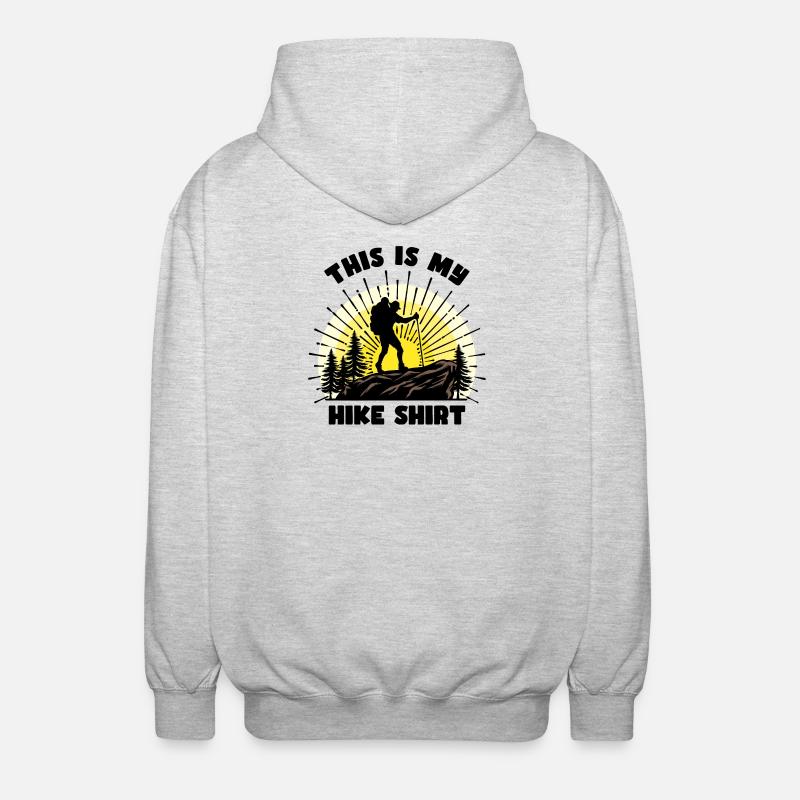 Wanderer Statement Wanderung Wandern Bergwanderung - Unisex Kapuzenjacke - Hellgrau meliert