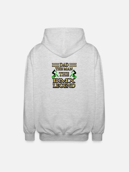 BMX cross bike bike cross champ legend dad dad - Unisex Hooded Jacket - light heather grey