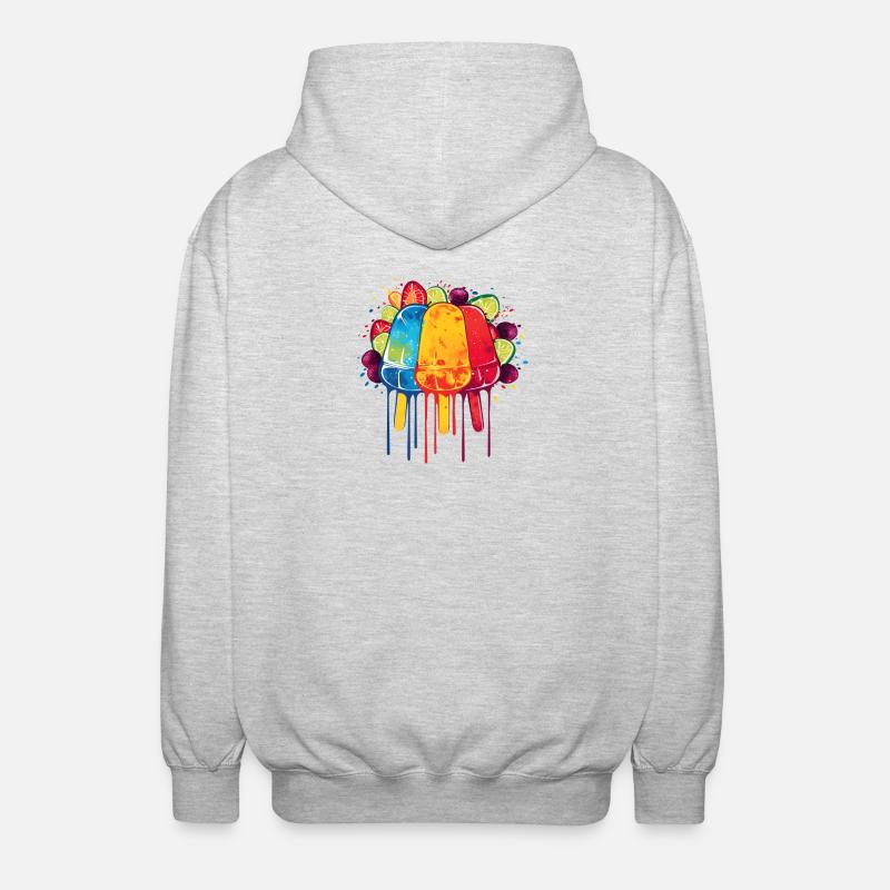 Popsicles - Veste à capuche unisexe - gris clair chiné