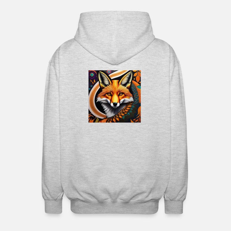 Fuchs - Unisex Kapuzenjacke - Hellgrau meliert