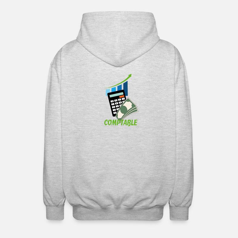 Comptable - Veste à capuche unisexe - gris clair chiné