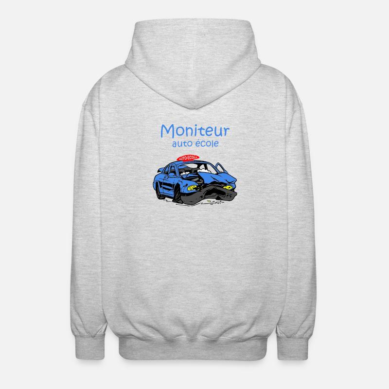 Moniteur auto-école - Veste à capuche unisexe - gris clair chiné