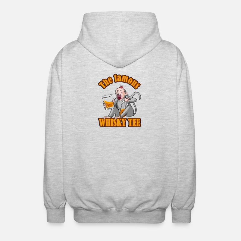Das berühmte Whisky-Tee – Aper'Monkey Edition - Unisex Kapuzenjacke - Hellgrau meliert