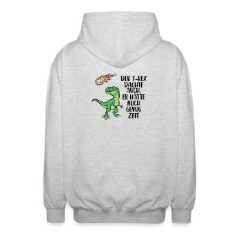 Erderwärmung Erde Artenschutz Umwelt Statement - Unisex Kapuzenjacke - Hellgrau meliert - Hinten - AI Model Male 185 light (185cm)