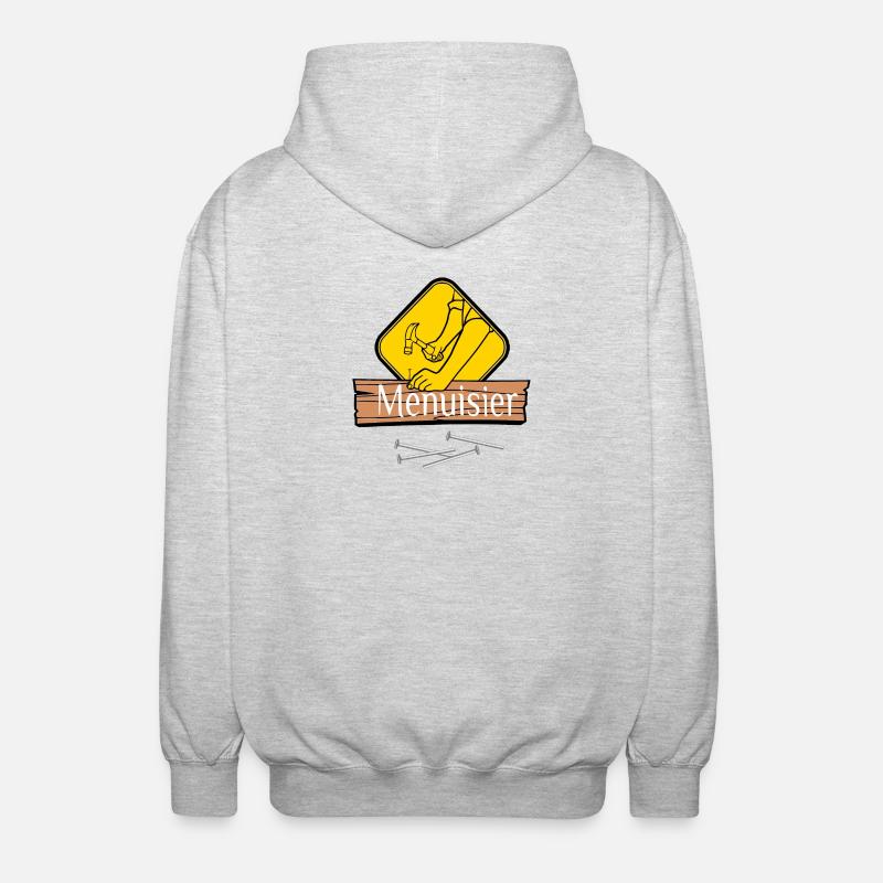 Menuisier - Veste à capuche unisexe - gris clair chiné