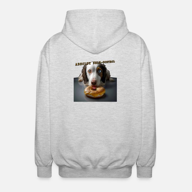 Absolut Self control dog 01 - Veste à capuche unisexe - gris clair chiné