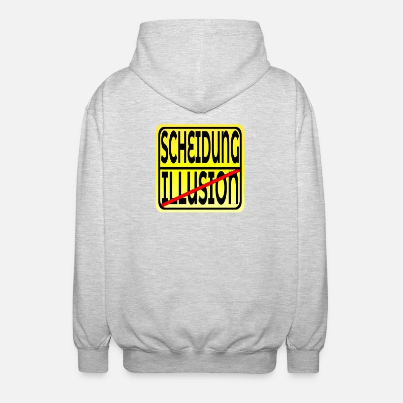 EHE ILLUSION - TRENNUNG SCHEIDUNG - Unisex Kapuzenjacke - Hellgrau meliert