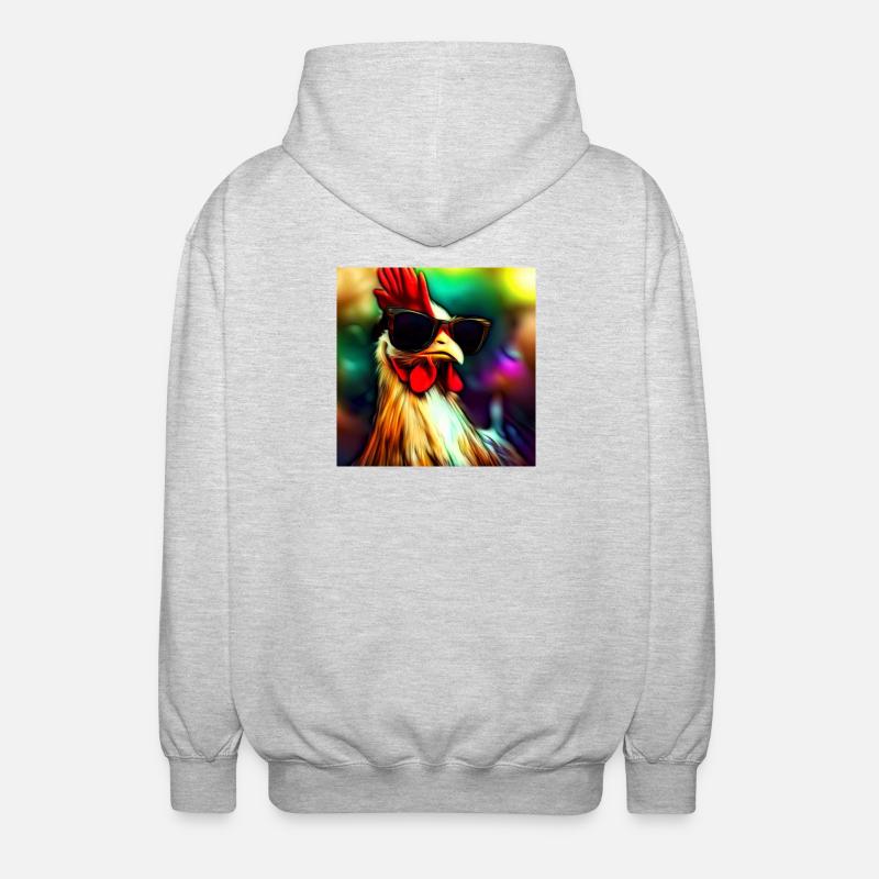 Fancy Chicken III - Unisex Kapuzenjacke - Hellgrau meliert