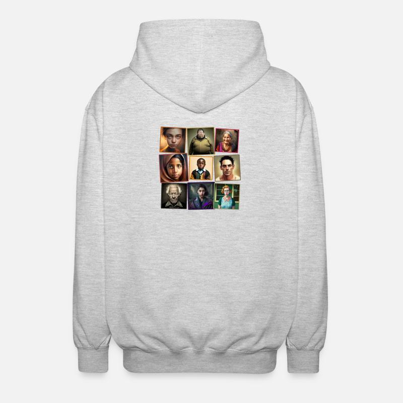 Super Normal 02 - Unisex Kapuzenjacke - Hellgrau meliert