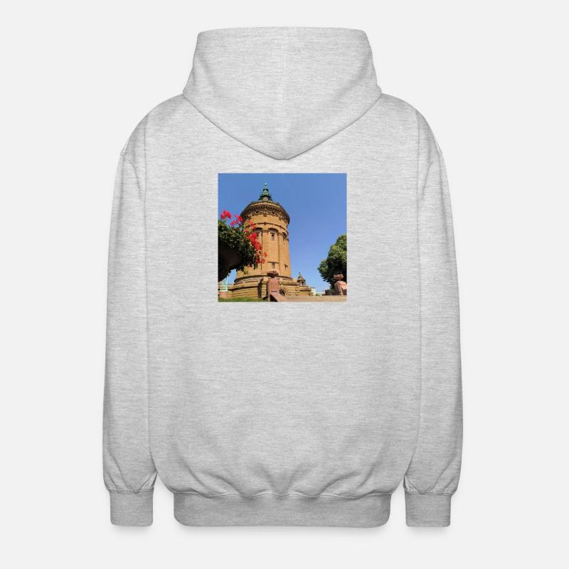 WASSERTURM MANNHEIM - Unisex Kapuzenjacke - Hellgrau meliert