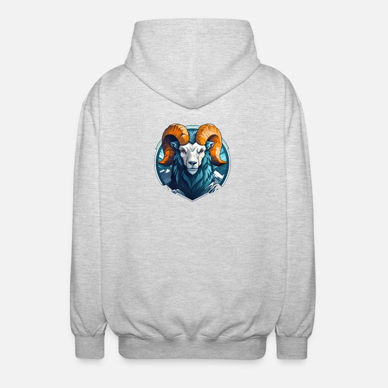 Widder Mascotchen - Unisex Kapuzenjacke - Hellgrau meliert