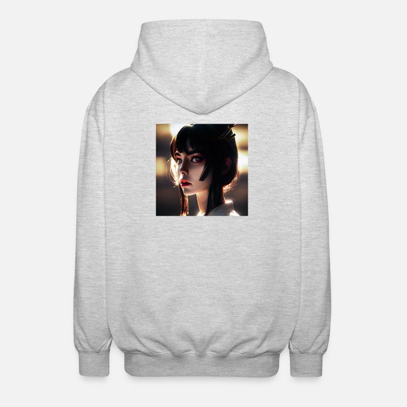 AKEMI Bellezza radiosa - Felpa unisex con cappuccio - grigio chiaro melange