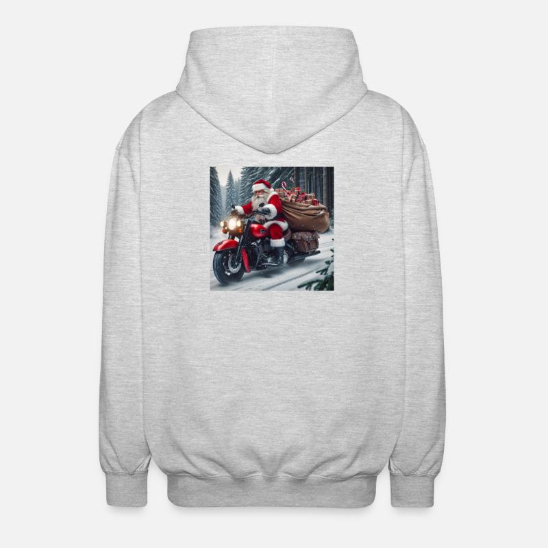 Weihnachts Design 3 - Unisex Kapuzenjacke - Hellgrau meliert