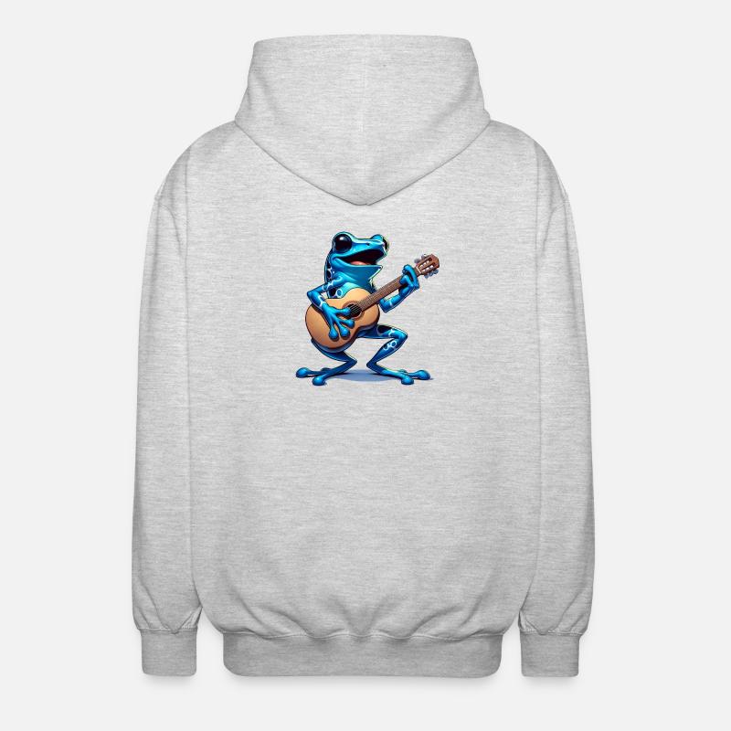 Guitare Poison Dart Frog - Veste à capuche unisexe - gris clair chiné