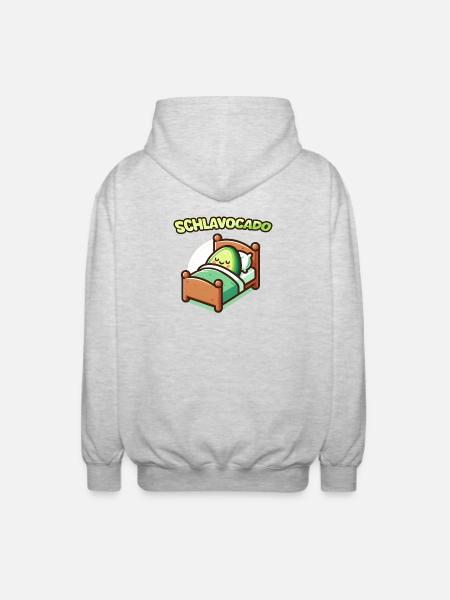 SCHLAVOCADO - Schlafbekleidung - Unisex Kapuzenjacke - Hellgrau meliert