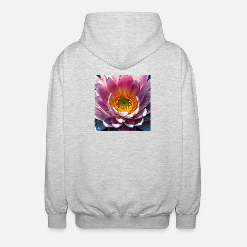 Nénuphar - Veste à capuche unisexe - gris clair chiné