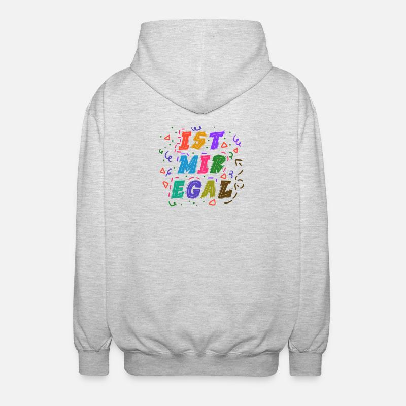 Je m’en fous Déclaration Indifférente Chill - Veste à capuche unisexe - gris clair chiné