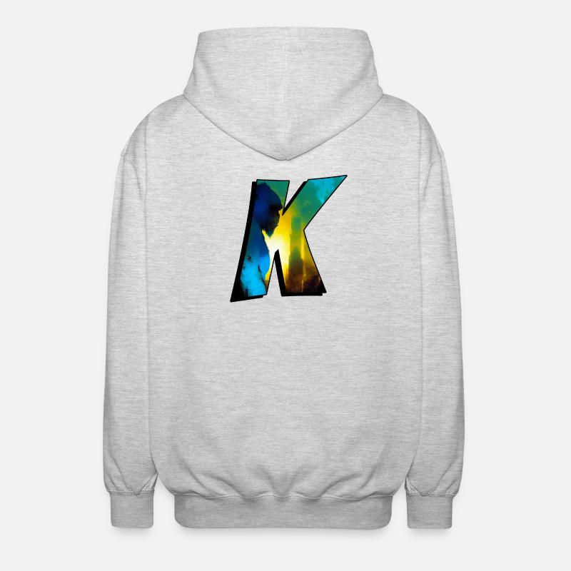 Gorilla 01 - K2 - Unisex Kapuzenjacke - Hellgrau meliert