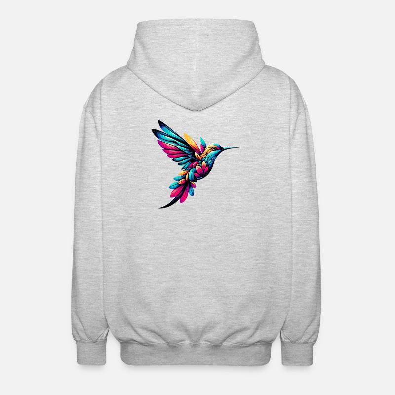 Hummingbird - Unisex Hooded Jacket - light heather grey
