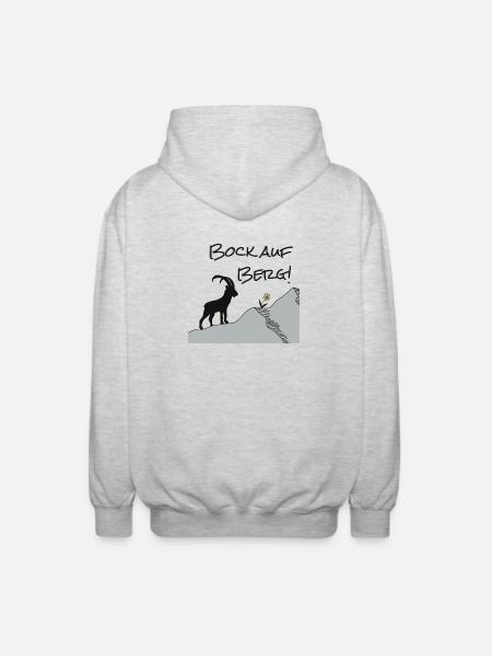 Envie de la montagne ! Pour les randonneurs et les amoureux de la nature... - Veste à capuche unisexe - gris clair chiné