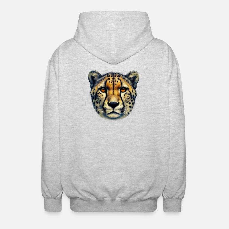Guépard - Veste à capuche unisexe - gris clair chiné