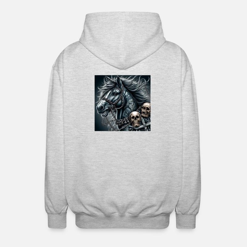 Cheval lourd - Veste à capuche unisexe - gris clair chiné