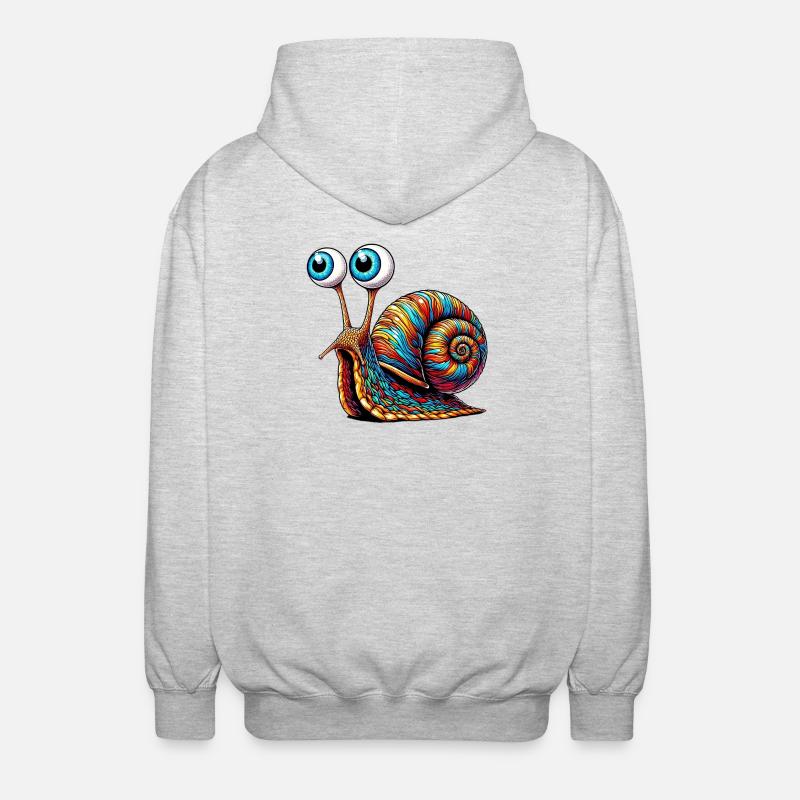 Escargot - Veste à capuche unisexe - gris clair chiné