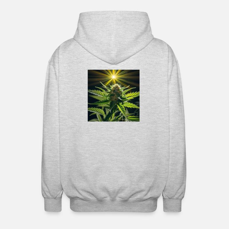Cannabis 4 - Unisex Kapuzenjacke - Hellgrau meliert