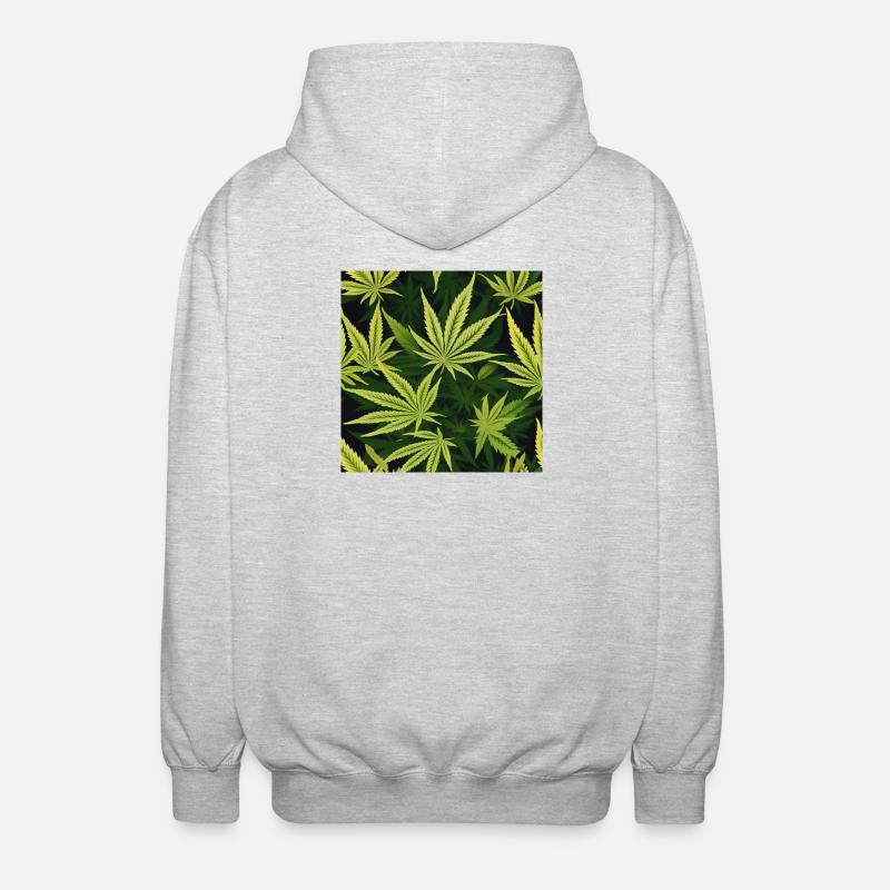 Cannabis 3 - Unisex Kapuzenjacke - Hellgrau meliert