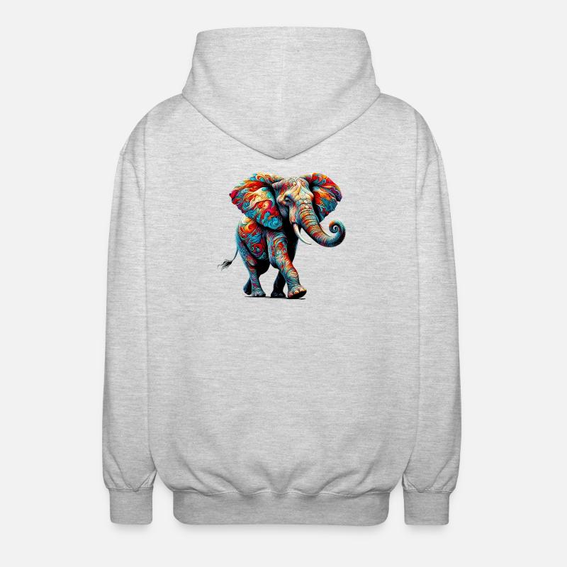 Elephant - Unisex Hooded Jacket - light heather grey