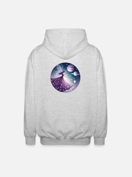 Fairy of Wishes - Unisex Hooded Jacket - light heather grey