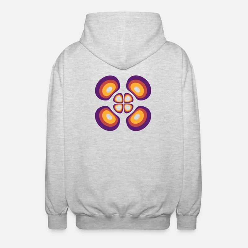 Wahrscheinlichkeitsdichte Wasserstoffatom (4,2,1) - Unisex Kapuzenjacke - Hellgrau meliert