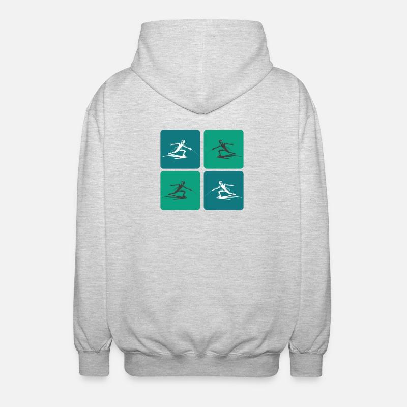 Fechten - Unisex Kapuzenjacke - Hellgrau meliert
