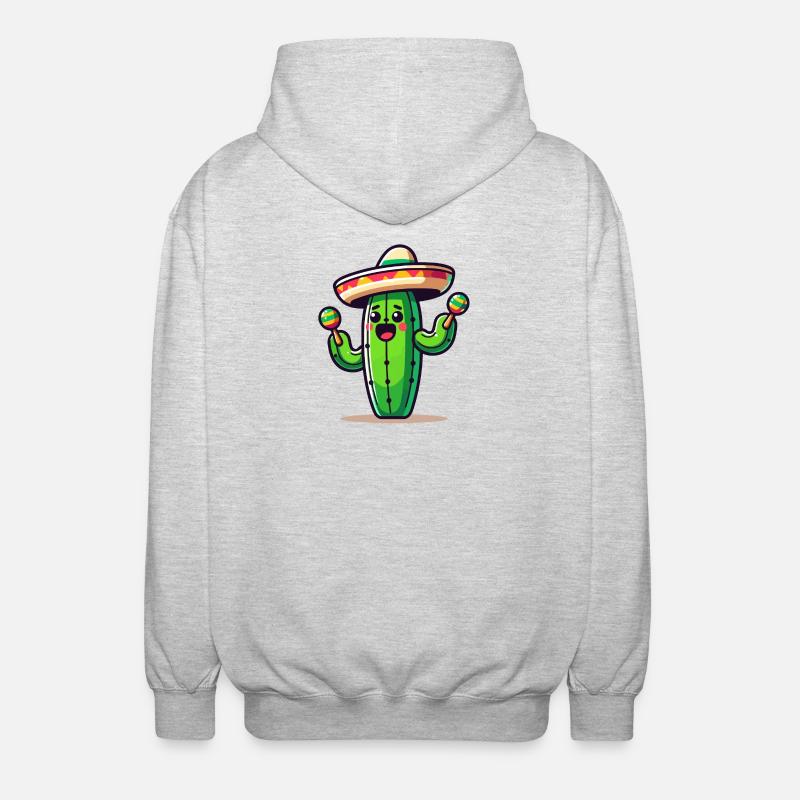 Fiesta Cactus : le shaker Saguaro - Veste à capuche unisexe - gris clair chiné