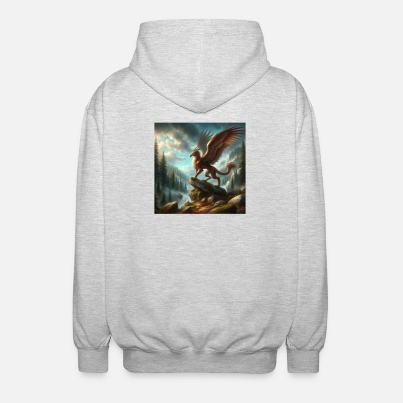 Péryton - Veste à capuche unisexe - gris clair chiné