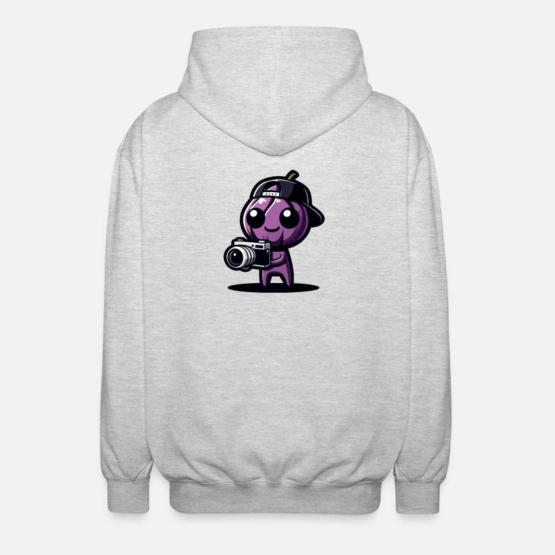 PicBerry le Shutterbug - Veste à capuche unisexe - gris clair chiné